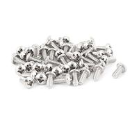 sourcing map 50pc 10mm # 6-35x5/16 po vis à métaux à tête bombée