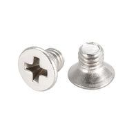 sourcing map 50pc M3x4mm acier Inox tête fraisée Vis Vis métaux Phillips