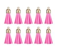 sourcing map 50Pcs 1.46" Cuir Gland Porte-clés Gland Charme Vrac Rose