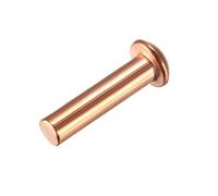 sourcing map 50Pcs 1/8poucesx 15/32" Tête ronde Cuivre Solide Rivets Attaches