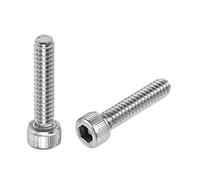 sourcing map 50Pcs #10-24x7/8" Hexagonal Prise Tête Capuchon Vis Boulons | 304 Inoxydable Acier Poli