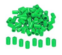 sourcing map 50pcs 12mm Caoutchouc Fin Capuchons Couvercle PVC Vinyle Vis Filetage Protecteur Rond Fil Tablette Capuchons pour Vis Boulon Tuyau Clôture Poteau, Vert