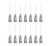 sourcing map 50pcs 16g Plastique Dispensation Aiguilles, 1" Ptfe Colle Aiguille Tube Émoussé Luer Serrure Conseils avec Pp Flexible Aiguille pour Liquide Colle Pistolet, Gris