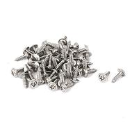 sourcing map 50pcs 3mmx10mm Vis Tête Cruciforme bombé autotaraudeuses acier inoxydable
