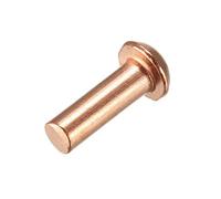 sourcing map 50Pcs 5/32" x 15/32" Tête ronde Cuivre Solide Rivets Attaches