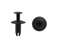 sourcing map 50pcs 5mm Trou 15mm Dia Clips fixation rivets en plastique noir pour aile auto voiture