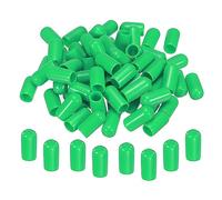 sourcing map 50pcs 6mm Caoutchouc Fin Capuchons Couvercle PVC Vinyle Vis Filetage Protecteur Rond Fil Tablette Capuchons pour Vis Boulon Tuyau Clôture Poteau, Vert