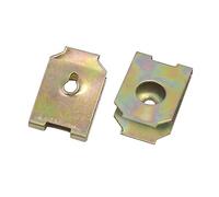 sourcing map 50pcs 6mm Trou Ressort Plaque métallique Panneau porte voiture U-type vis Rivets Agrafes