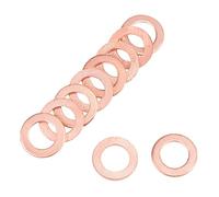 sourcing map 50Pcs 6mmx10mmx1mm Rondelle plate cuivre boulon à vis