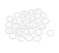sourcing map 50pcs Anneaux de Rideaux pour Store Romain Voilage Vitrage 10.6mm de diamètre intérieur en Plastique Blanc