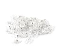sourcing map 50pcs Arrêt de Cordon Serrure de Cordon Verrou de Cordon à Ressort bloqué Cordon Glisser Cordon pour Vêtement Sac Lacet Camping en plastique 4mm Diamètre de trou Transparent