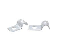 sourcing map 50pcs Attache Fixer Grillage Rigide Pince Traille Trou Collier Serrage Clip Clôture Agricole en Acier au Carbone Zingué 21x10x7mm Diamètre int.6mm