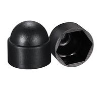 sourcing map 50pcs Cache Écrou Protection M14 Cache Boulon Capuchon Noir | Hexagonal 22mm, Vis Couvercle Plastique Dôme