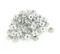 sourcing map 50Pcs Écrou à Griffe Acier Carbone Zingué M5 x 8mm 4 Dents T Écrou pour Table Jambes Rocheux Escalade Mur Prises Boiseries Ébénisterie Bois