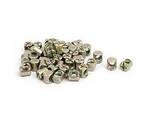 sourcing map 50pcs Écrou Cylindrique Fendu à Goujon Croisé Goupille M6 x 10mm encoches pour meuble lit chaise