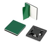 sourcing map 50pcs Le collier de serrage auto-adhésif monte les supports de base de fil 21x21mm