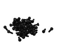 sourcing map 50pcs M1.6 x 4 Vis à tête six pans creux hexagonaux boulons métaux noir