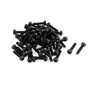 sourcing map 50pcs M2.5 x 10 mm vis à tête hexagonale à six pans creux boulon Acier allié métaux
