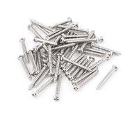 sourcing map 50Pcs M2 x 15mm Acier Inoxydable Tête Ronde Cruciforme Vis Autotaraudeuses