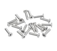 sourcing map 50pcs M3-0.5 X 12 mm Plat Rond Diriger Vis Matériel Attache