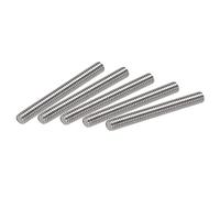 sourcing map 50pcs M4 x 30mm Entièrement Filetée Tige 304 Inox Acier Droite Main Filetage M4-0.7 Filetage Pas