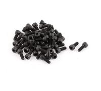 sourcing map 50pcs M4x10mm vis à tête hexagonale à six pans creux boulon Alliage d'acier métaux Noir