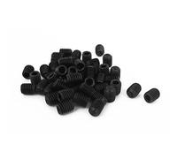 sourcing map 50pcs M8 x 10 mm Vis sans tête à pointe creuse douilles hexagonales noir
