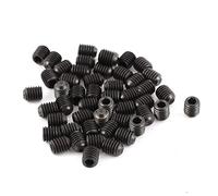 sourcing map 50pcs Noir M5 x 6 mm Acier allié vis à Six pans Creux sans tête Grub à Cuvette