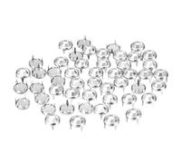 sourcing map 50Pcs Recharges de Clous En Strass, 8 mm Éblouissants à 4 Griffes, Embellissements, Rivets Décoratifs Pour Bricolage, Artisanat Du Cuir, Vêtements, Sac, Ceinture (Blanc)