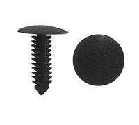 sourcing map 50pcs Rivet Plastique Glissière Porte Voiture Habillage Agrafe Retenue 6mm Trou Noir