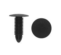 sourcing map 50pcs Rivets Plastique glissière vis Pousser agrafes axe Bouclier 8 x 8mm Trou Noir