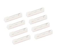 sourcing map 50pcs Sécurité Bar Broches 31mm Adhésif Broche Fermoir Blanc | Broche Dos pour ID Badges Nom Cards Mots Clés DIY Artisanat