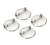 sourcing map 50pcs Trombone Broche Fermoir Goupilles Disque Base 29mm Plateaux pour ID Badges Nom Cartes Étiquettes DIY Artisanat, Ton Argenté