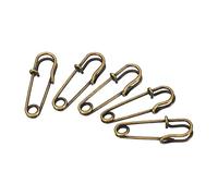 sourcing map 50pcs Trombone Épingles de Sûreté 1.06 Pouce Grand Trombone Métal Couture Épingles pour Draps Jupes Artisanats Trombone Broche Fabrication Bronze Tone