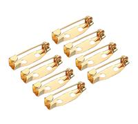 sourcing map 50pcs Trombone Sécurité Barre Épingles 20mm Trombone Broche Fermoir Épingle Dos pour ID Badges Nom Cartes Étiquettes DIY Artisanat, Rose Doré