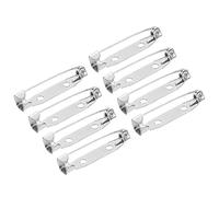 sourcing map 50pcs Trombone Sécurité Barre Épingles 30mm Trombone Broche Fermoir Épingle Dos pour ID Badges Nom Cartes Étiquettes DIY Artisanat, Ton Argenté