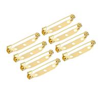 sourcing map 50pcs Trombone Sécurité Barre Épingles 35mm Trombone Broche Fermoir Épingle Dos pour ID Badges Nom Cartes Étiquettes DIY Artisanat, Rose Doré