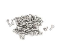 sourcing map 50pcs Vis à Tête Fraisée Plate à Six Pans Creux Vis à Douille Hexagonale Boulon M2 x 6mm Acier Inoxydable 304