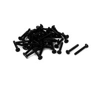 sourcing map 50pcs Vis à Tête Fraisée Plate à Six Pans Creux Vis à Douille Hexagonale Boulon M3x25mm en 10.9 Acier Carbone