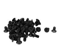 sourcing map 50pcs Vis à Tête Fraisée Plate à Six Pans Creux Vis à Douille Hexagonale Boulon M5 x 10 mm Métrique Noir