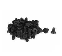 sourcing map 50pcs Vis à Tête Fraisée Plate à Six Pans Creux Vis à Douille Hexagonale Boulon M6 x 12mm Métrique Noir