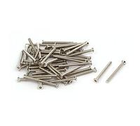sourcing map 50pcs Vis à Tête Fraisée Plate M2,5x30mm qualité 10,9 Argenté | Vis à Six Pans Creux Vis à Douille Hexagonale Boulon Vis
