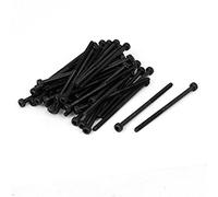 sourcing map 50pcs Vis Boulon tête à six pans creux M3 x 55 mm à tête creuse hexagonal Acier allié 12,9 Grade Noir