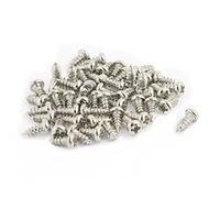 sourcing map 50pcs Vis M2,5 x 6mm Acier Inoxydable Vis cruciforme Vis Autotaraudeuse Tête Ronde