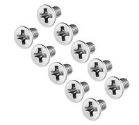 sourcing map 50pcs Vis Tête Fraisée Cruciforme Tête Plate Boulon Acier Inox M3x5mm