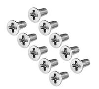 sourcing map 50pcs Vis Tête Fraisée Cruciforme Tête Plate Boulon Acier Inox M3x8mm