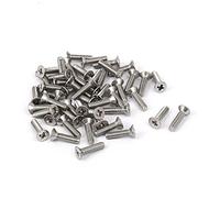 sourcing map 50pcs Vis Tête Fraisée Cruciforme Tête Plate Boulon M2,5