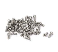 sourcing map 50pcs Vis Tête Fraisée Cruciforme Tête Plate Boulon M2 x 6mm