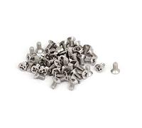 sourcing map 50pcs Vis Tête Fraisée Cruciforme Tête Plate Boulon M3 x 6mm pour machine