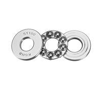 sourcing map 51100 Poussée Billes Roulements 10mm x 24mm x 9mm Chrome Acier ABEC3 Unique Rangée Rouleau